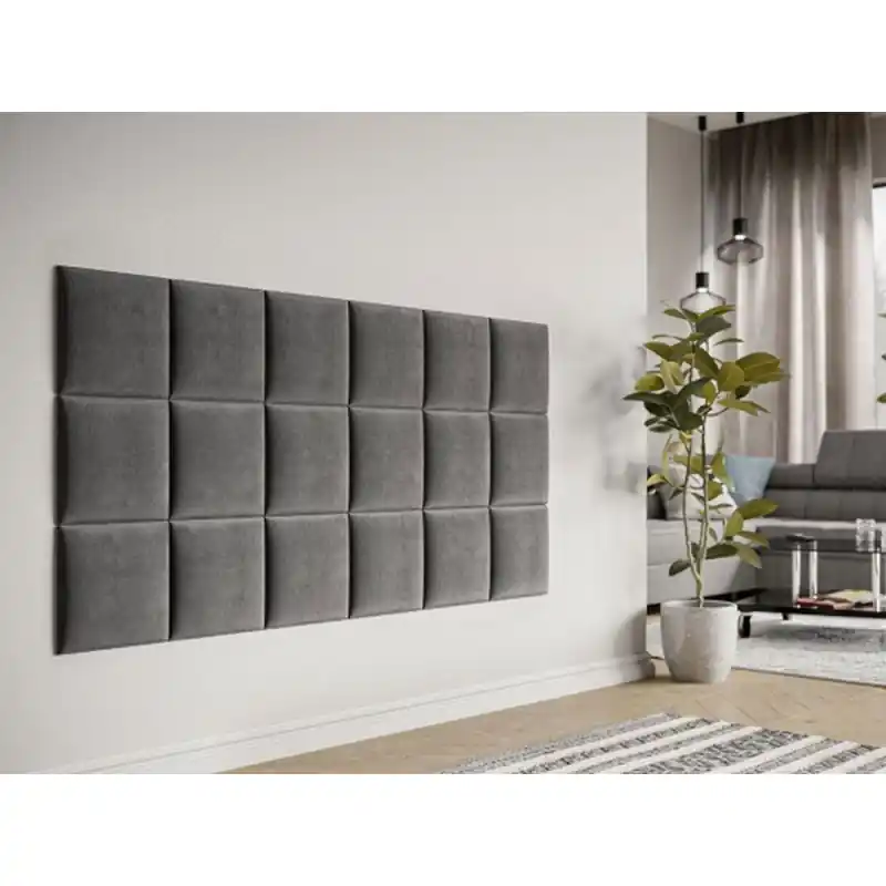 Nová Kolekce Čalouněný nástěnný panel 30x30 PAG - šedá