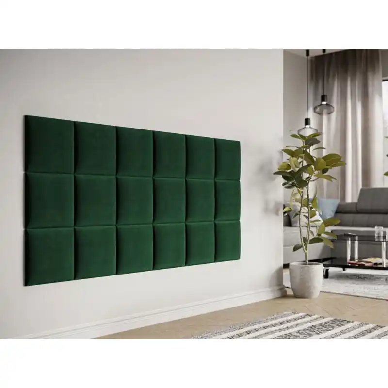 Čalouněný nástěnný panel 30x30 PAG - zelená Omezená Nabídka