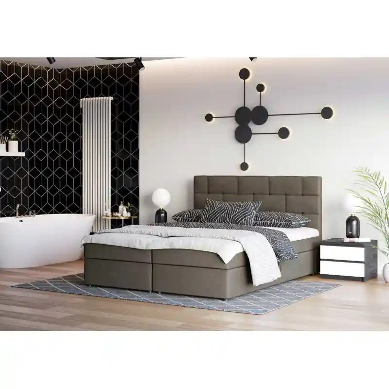 Designová postel WALLY 180x200, hnědá Cenový Hit