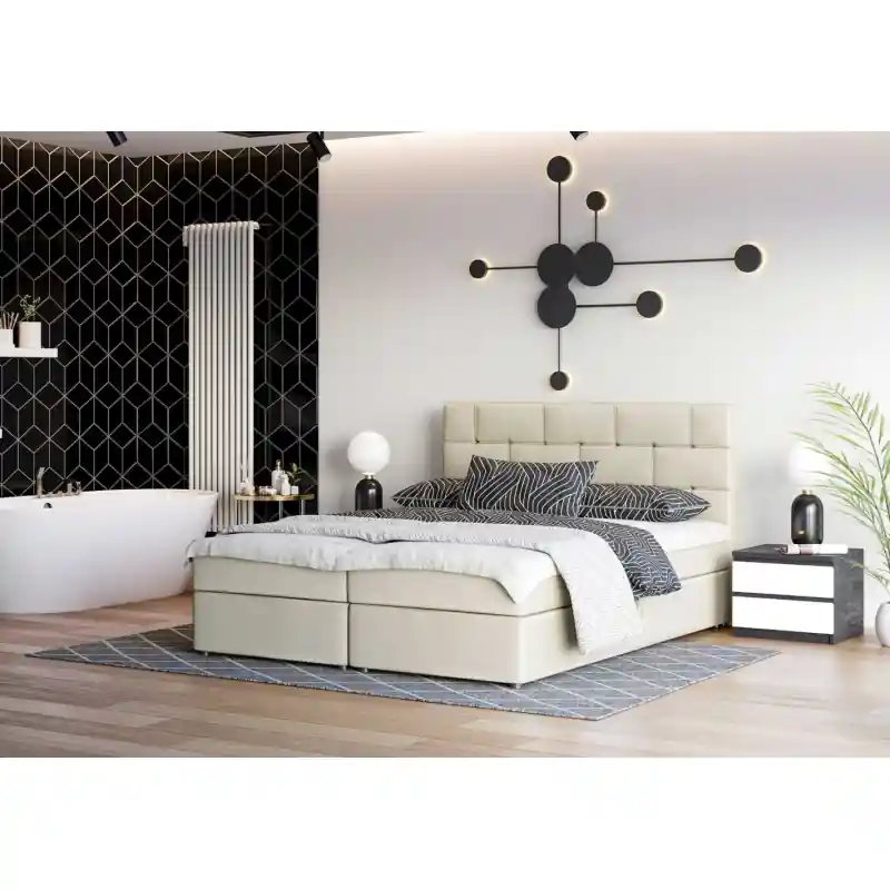 Designová postel WALLY 180x200, béžová Vrácení Zdarma