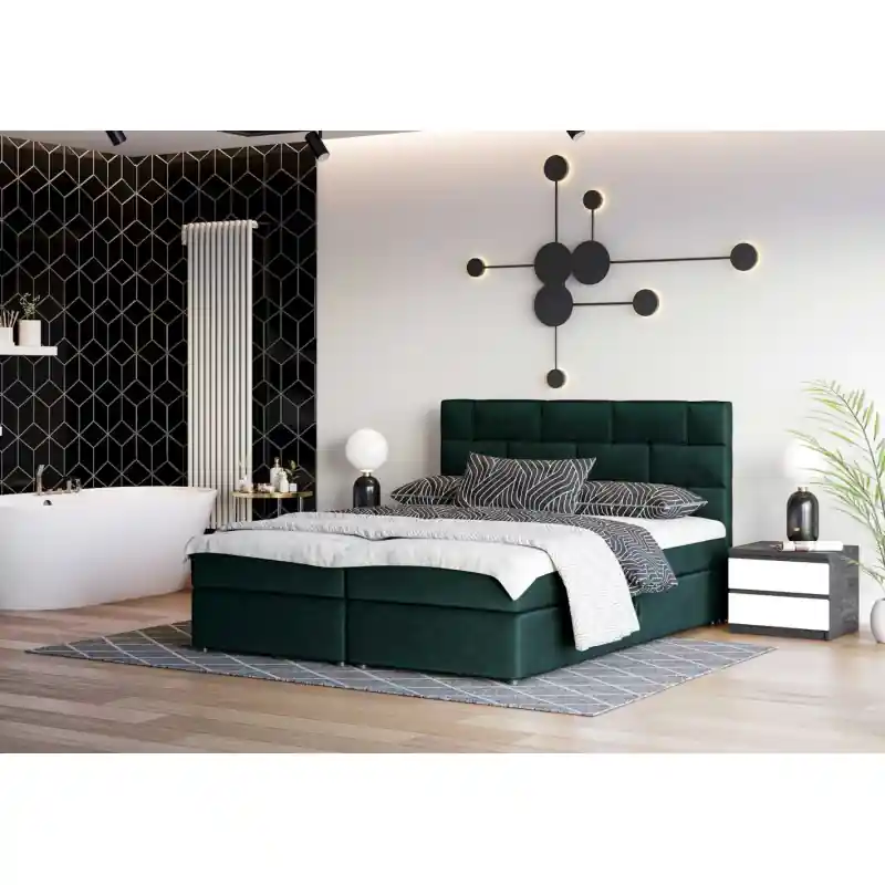 Akce Designová postel WALLY 160x200, zelená