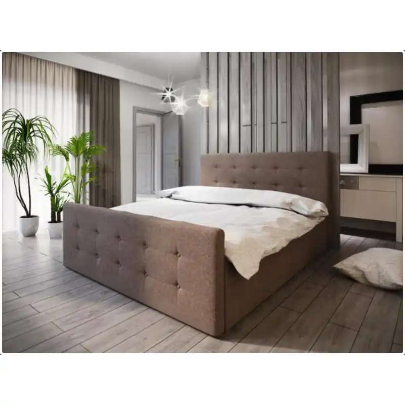 Cenově Výhodný Čalouněná postel VASILISA I 140x200, hnědá