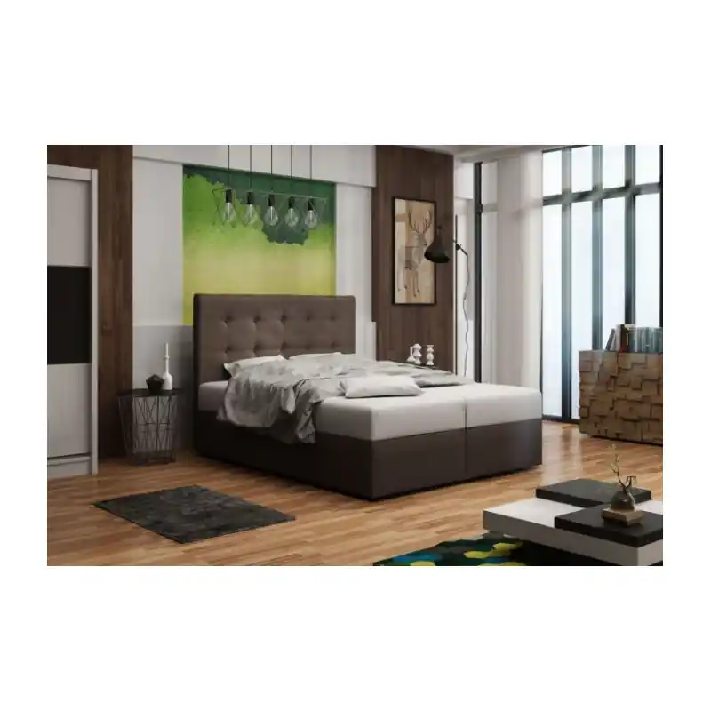 Hit Sezóny Čalouněná postel DELILAH 1 140x200, hnědá