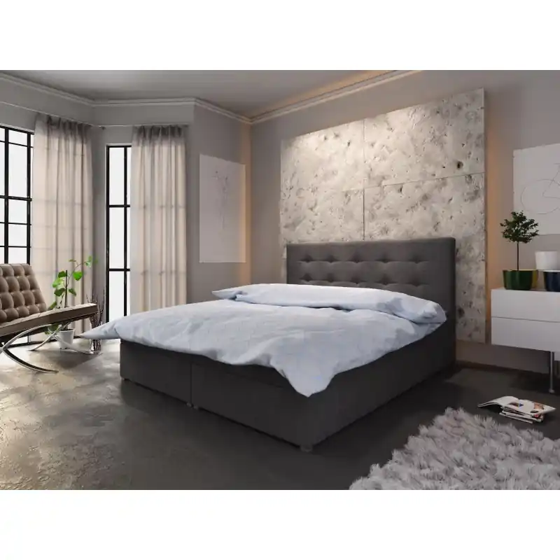 Moderní postel s úložným prostorem STIG I 180x200, antracit Finální Výprodej
