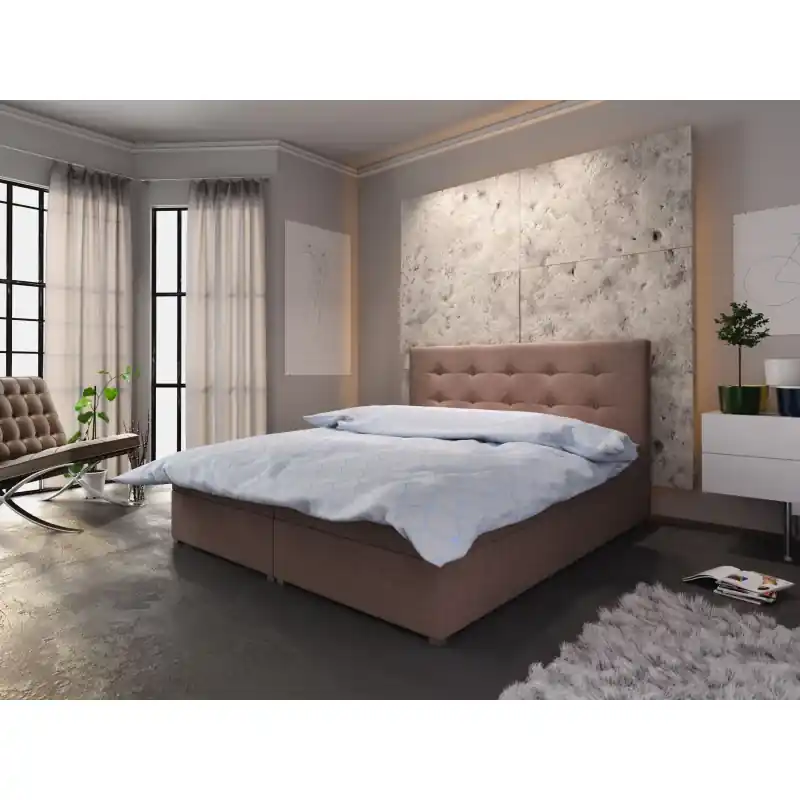 Ověřený Moderní postel s úložným prostorem STIG I 160x200, hnědá
