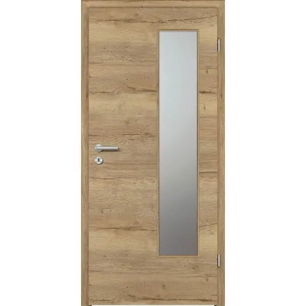 Akce DONAU Soft interier. dveře CPL dub pr. Authentic příčně sklo EN-B LE 750/2030mm