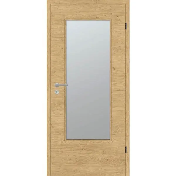DONAU Soft interiérové dveře CPL Natura dub příčně sklo A pravé 850/2030 mm Sleva