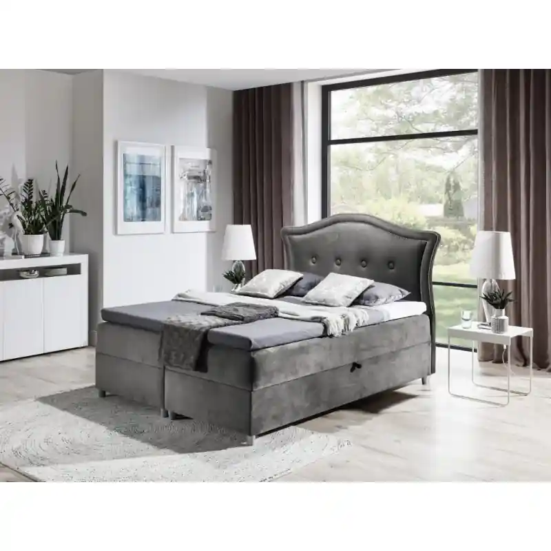 Elegantní rustikální postel Bradley 120x200, šedá Must-Have