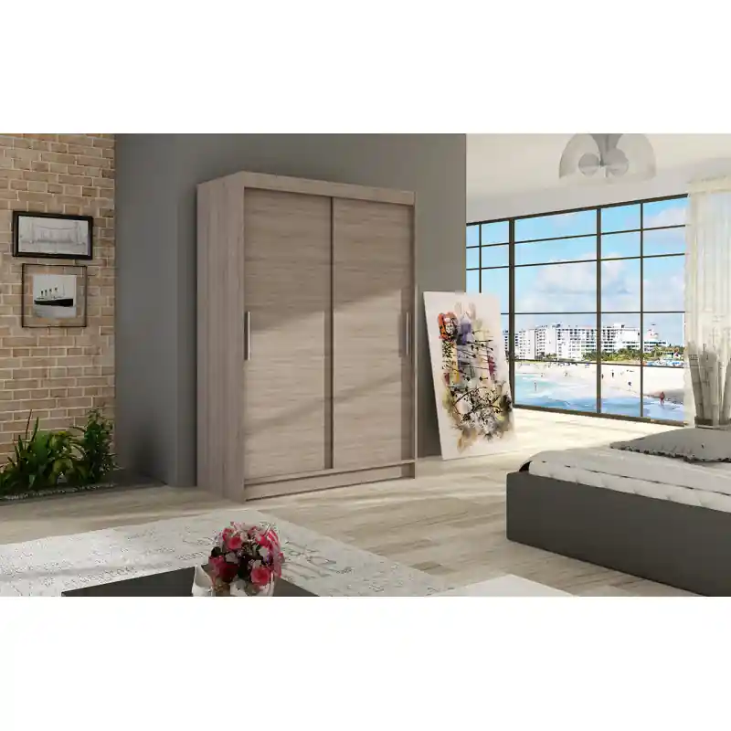 Sleva Prostorná šatní skříň Magda - šířka 120 cm, lanýž