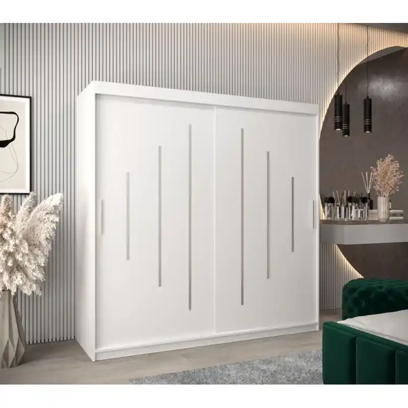 Šatní skříň ERIKA - šířka 200 cm, bílá Must-Have