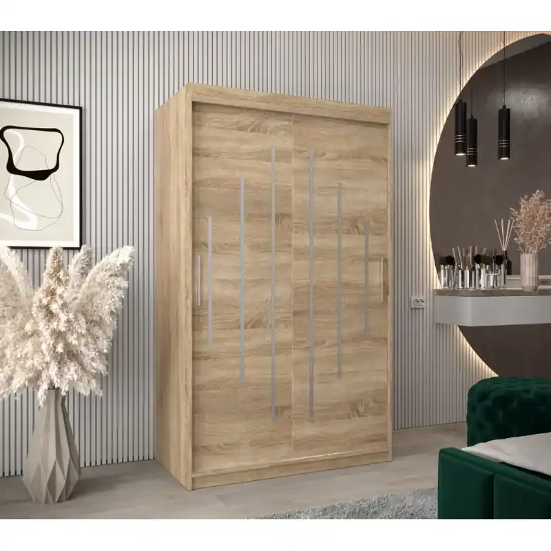 Šatní skříň MARIA - šířka 120 cm, dub sonoma Sezónní Sleva