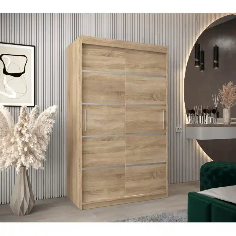Šatní skříň ENNI - šířka 120 cm, dub sonoma Poslední Šance