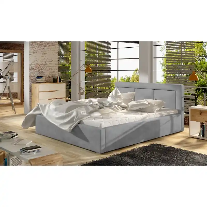 Čalouněná postel 160x200 BELLVARO 2 - světle šedá Super Cena