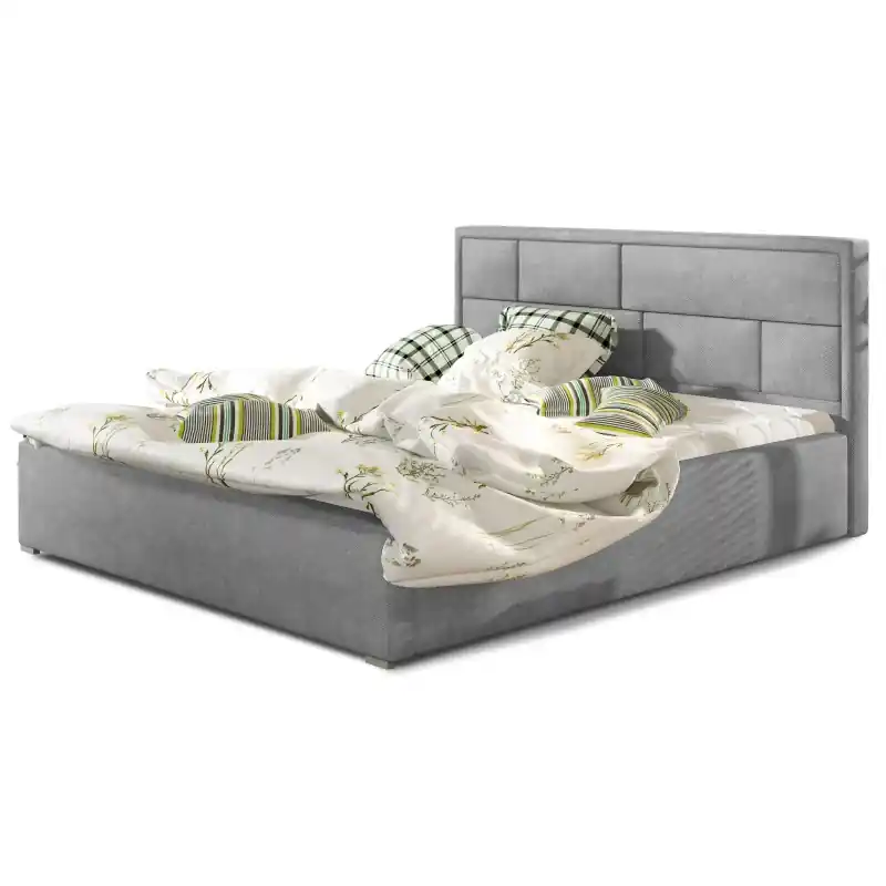 Top Prodej Manželská čalouněná postel 160x200 LUXERIO 1 - světle šedá