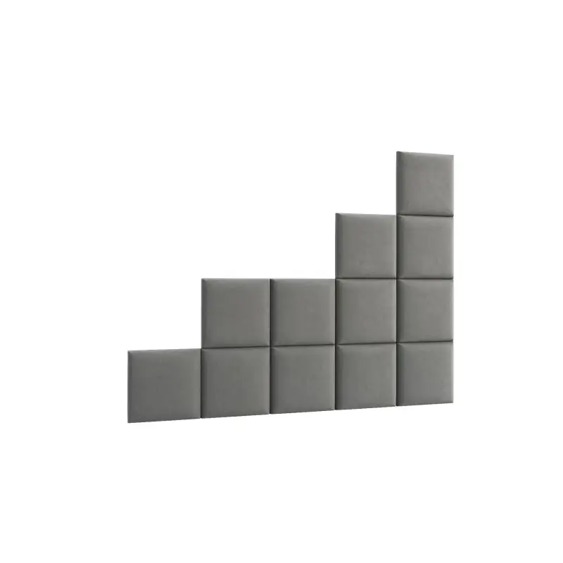 Set čalouněných panelů na zeď 200x160 VALERIO - šedý Nová Kolekce