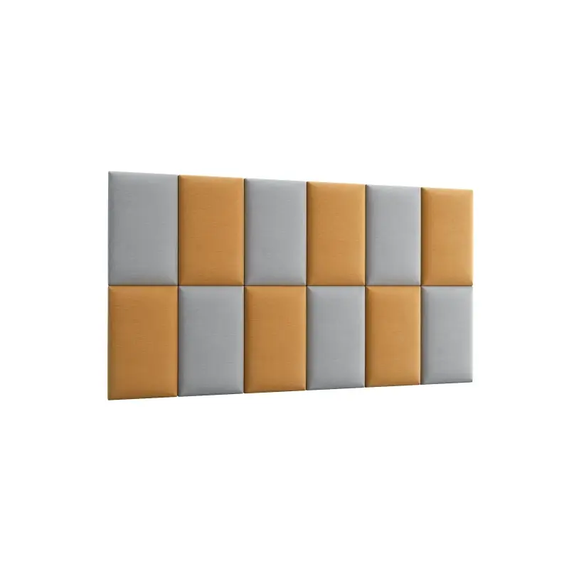 Set čalouněných panelů 180x100 VALERIO - hořčicový / světle šedý Novinka
