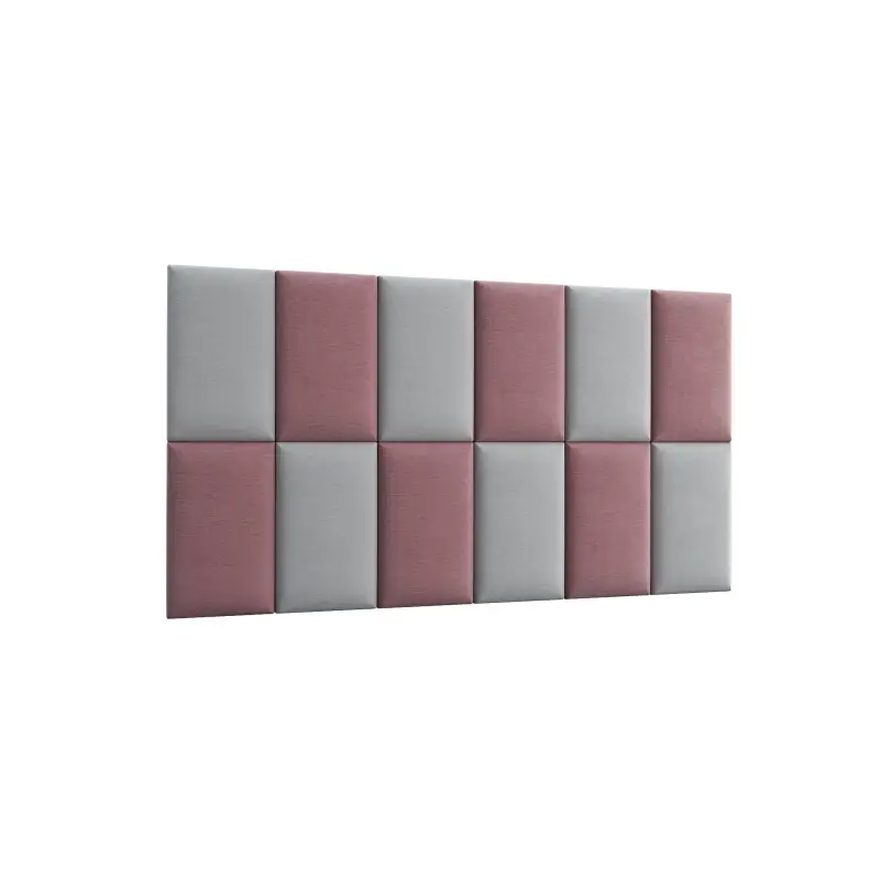 Novinka Set čalouněných panelů 180x100 VALERIO - růžový / světle šedý