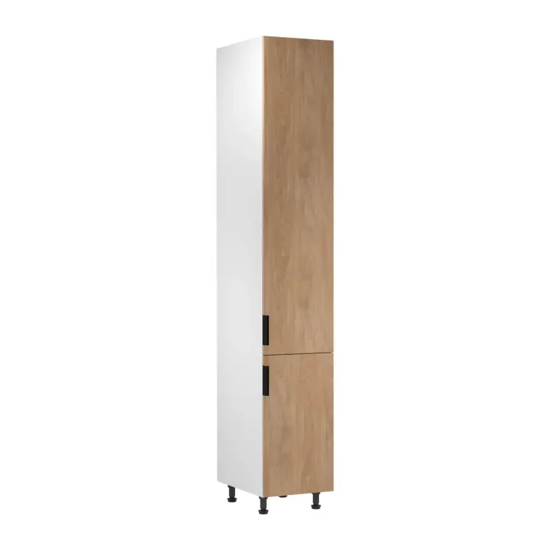 Kup Teď Vysoká kuchyňská skříň SALERNO - šířka 40 cm, bílá / dub