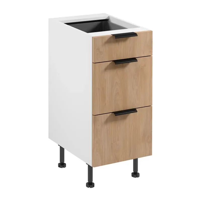 Bezpečná Platba Dolní šuplíková skříňka SALERNO - šířka 40 cm, bílá / dub