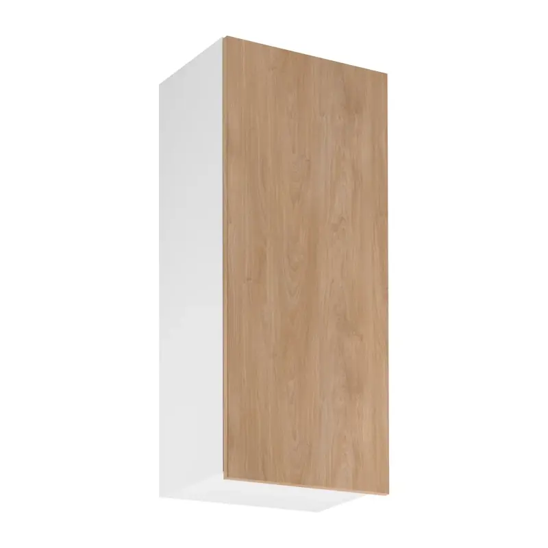 Novinka Vysoká horní kuchyňská skříňka SALERNO - šířka 45 cm, bílá / dub