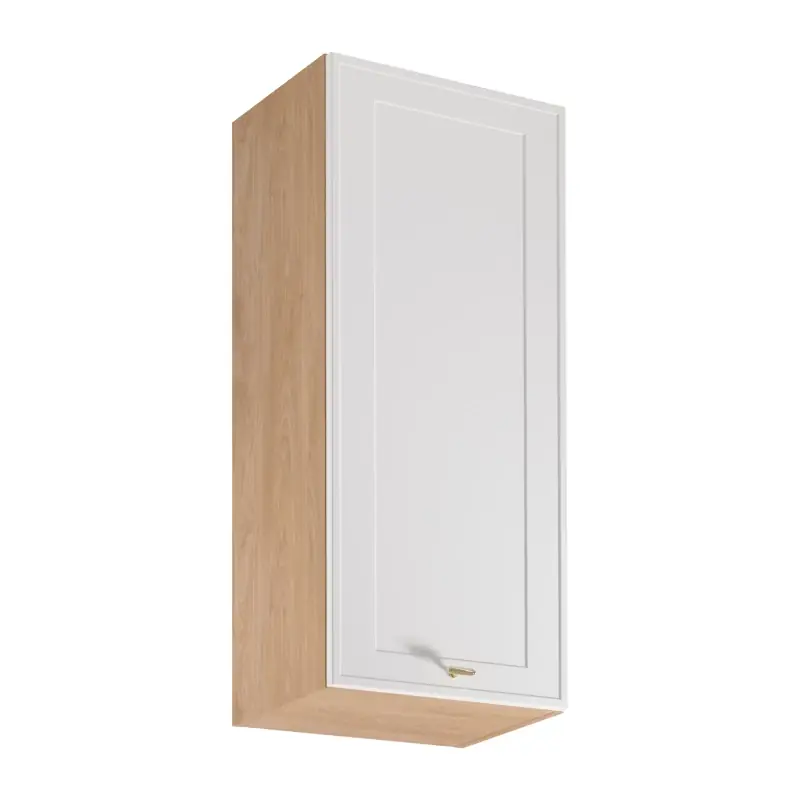 Vysoká horní kuchyňská skříňka SALERNO - šířka 45 cm, dub / bílá Jen Po Omezenou Doba