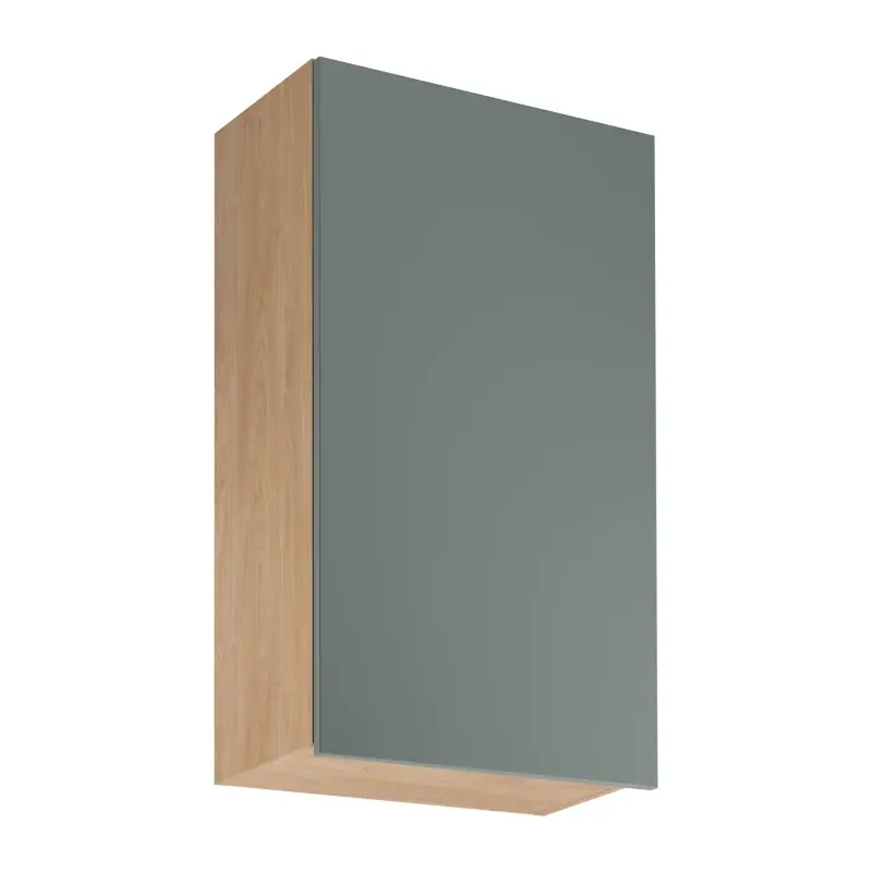 Omezená Nabídka Vysoká horní kuchyňská skříňka SALERNO - šířka 60 cm, dub / zelená