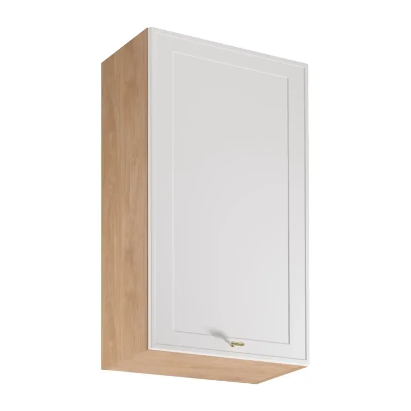 Vysoká horní kuchyňská skříňka SALERNO - šířka 60 cm, dub / bílá Speciální Cena