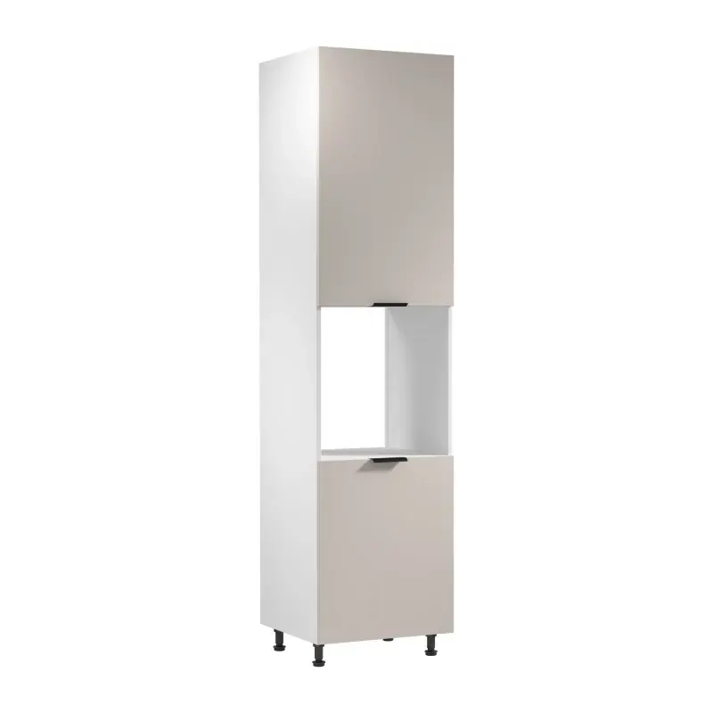 Originální Kuchyňská skříň na vestavnou troubu SALERNO - šířka 60 cm, bílá / béžová