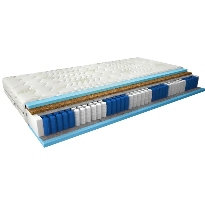 Rychlé Dodání Vysoká taštičková matrace s kokosovou rohoží 120x200 XANTHE 2