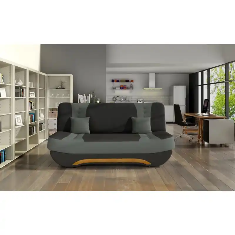 Rozkládací dvousedák FAELINA - černý / tmavě šedý Ihned K Objednání