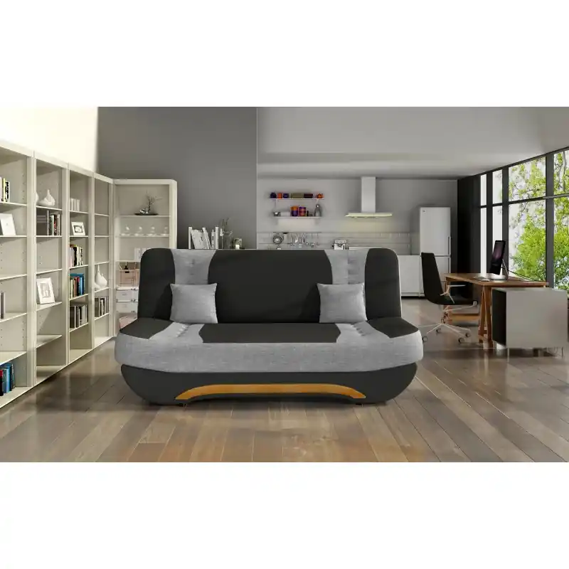 Cenový Hit Rozkládací dvousedák FAELINA - černý / šedý
